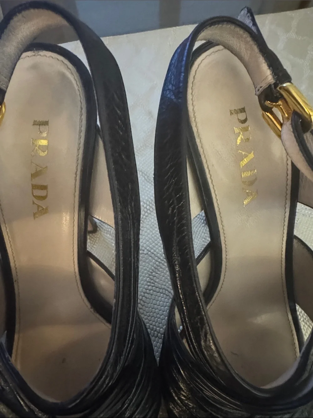 Prada slingback heels